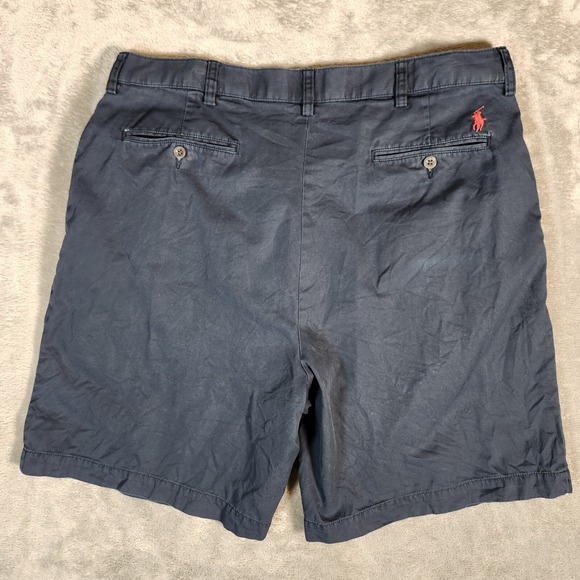 Polo Ralph Lauren Tyler Short Men's 36X9 Blue Chino Pleated Golf Beach - Picture 12 of 15